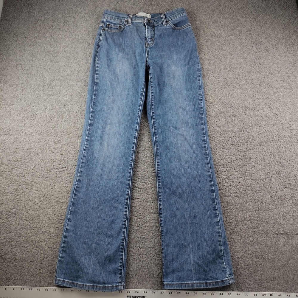 Levis Jeans Sz 6 Medium Perfectly Slimming 512 Boot Cut Blue Denim Stretch